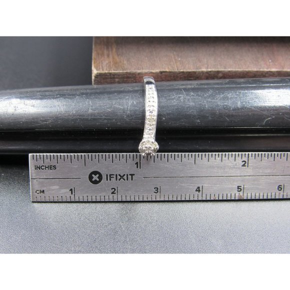 Size 8.25 Sterling Silver Tomorrow Diamonds Orb Band Ring - Picture 8 of 9